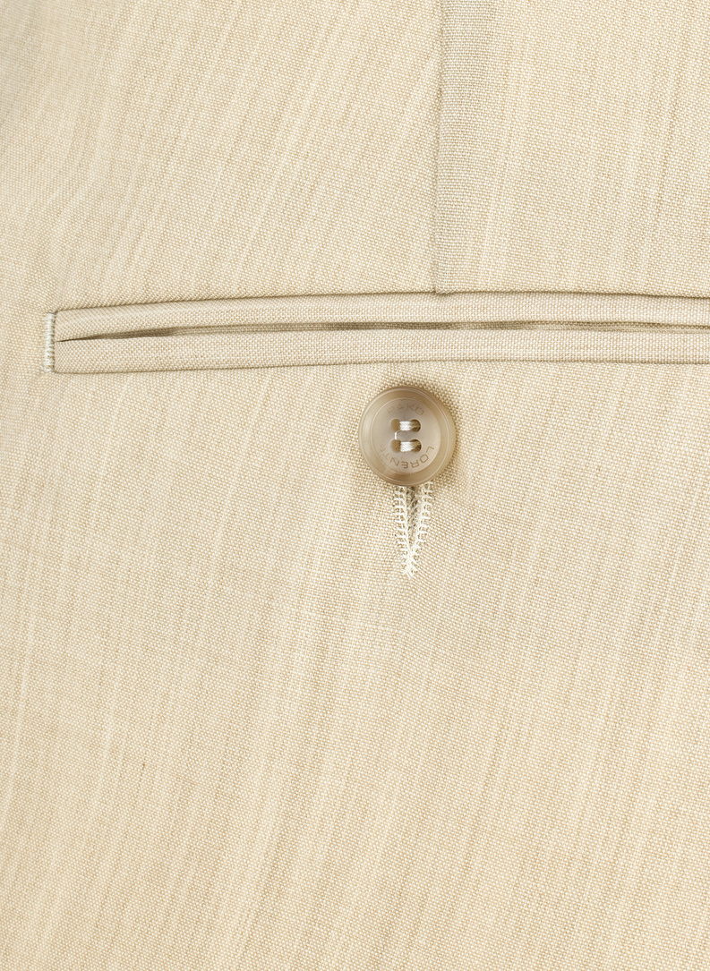 Ślubny beżowy garnitur z wełny