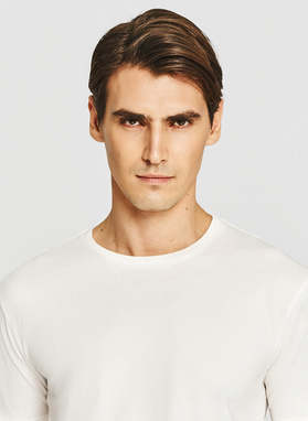 Biały bawełniany t-shirt męski