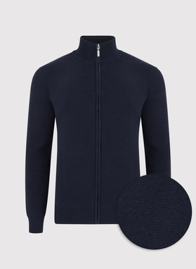 Sweter męski rozpinany w kolorze granatowym