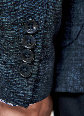 Granatowa marynarka męska melanż