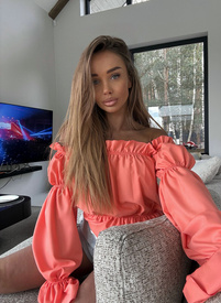 Bluzka hiszpanka MARBELA pomarańczowa