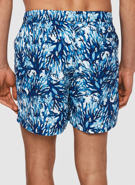 Szorty kąpielowe w niebieski wzór koralowy