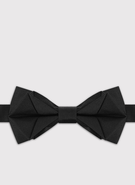 Jedwabna czarna mucha męska