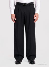 Czarne spodnie garniturowe oversize