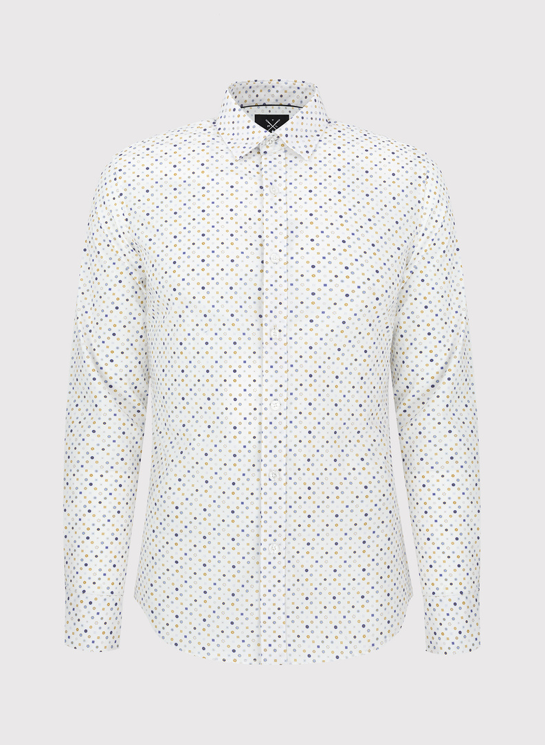 Męska koszula w mikrowzór 