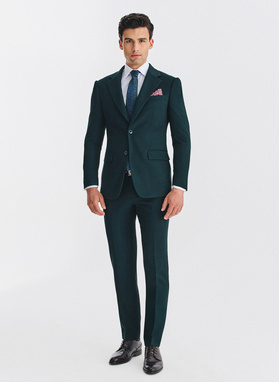 Zielony garnitur męski