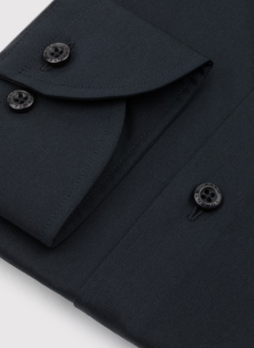 Bawełniana czarna koszula męska