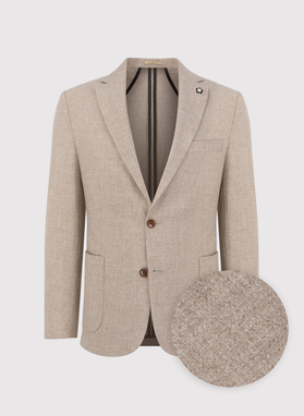 Casualowa marynarka męska w kolorze beżowym