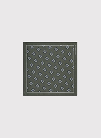 Zielona poszetka męska w romby