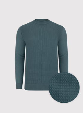 Turkusowy sweter męski