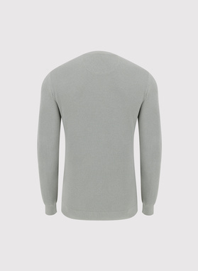 Szałwiowy sweter męski o-neck