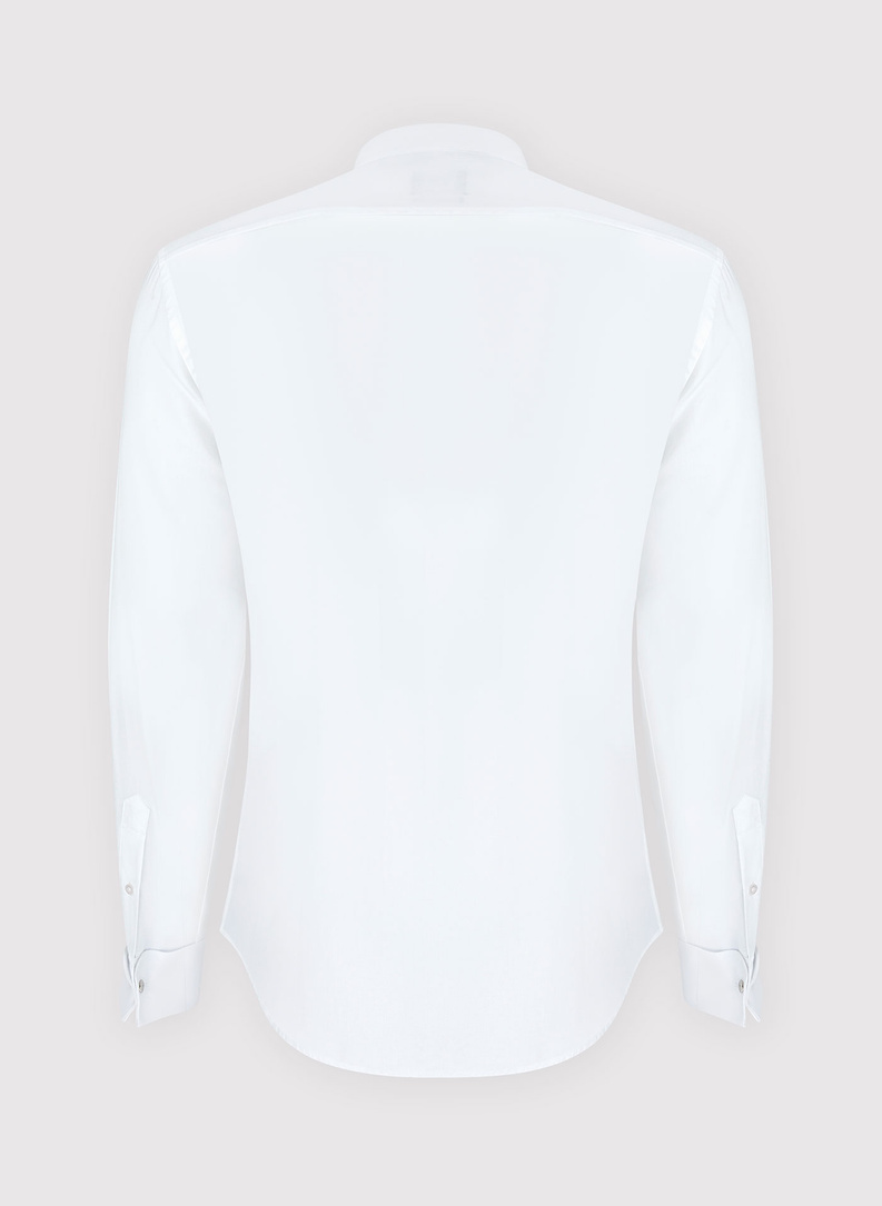 Biała smokingowa koszula męska