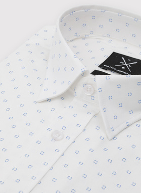 Koszula męska w błękitny mikrowzór