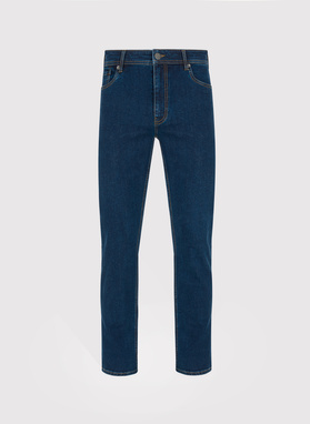 Granatowe spodnie męskie jeans