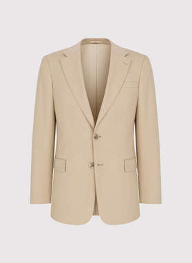 Beżowa marynarka garniturowa z wełny