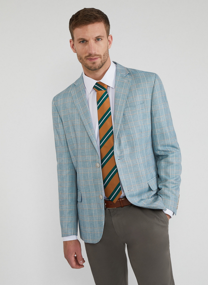 Krawat męski brązowy P22SF-KX-009-Y-0