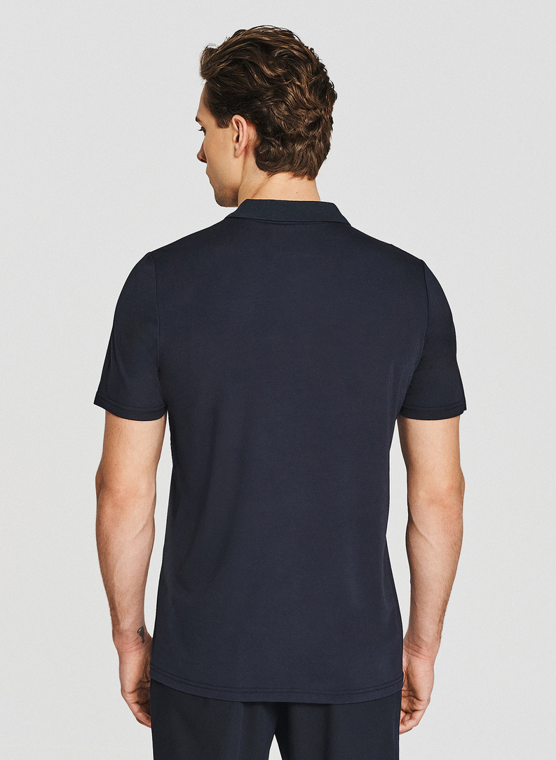 Granatowe polo męskie
