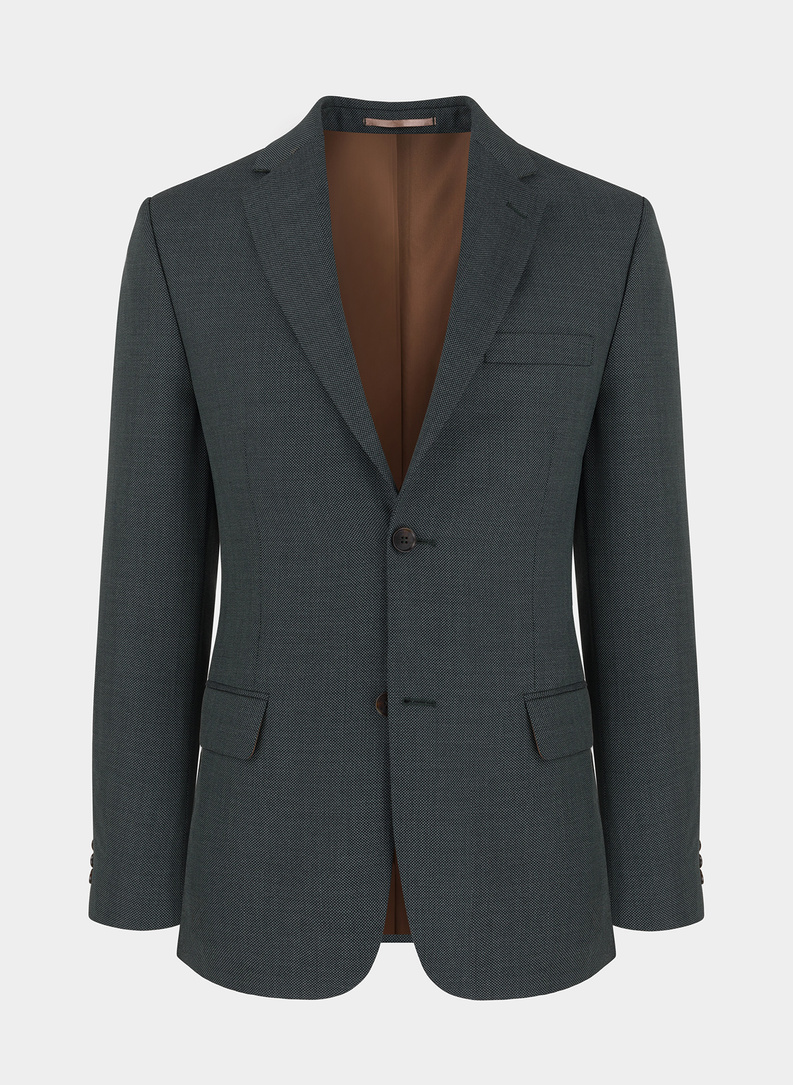 Zielona marynarka garniturowa P22SP-3G-002-Z-S