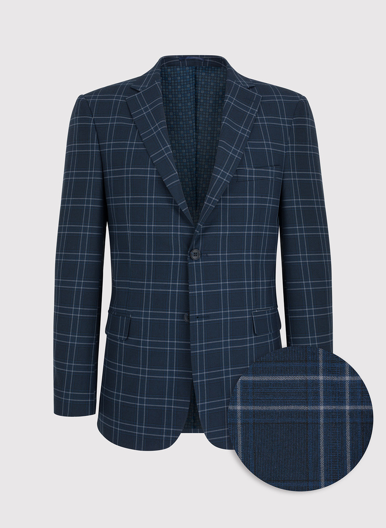 Granatowa marynarka garniturowa