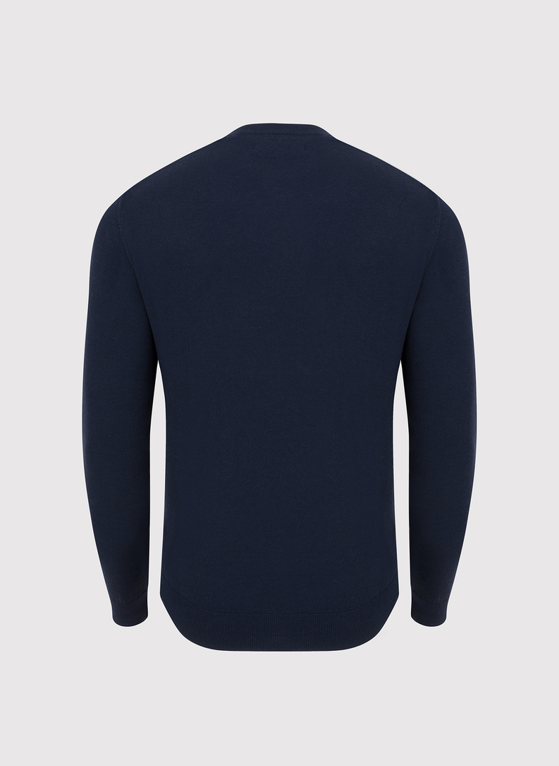 Granatowy męski sweter