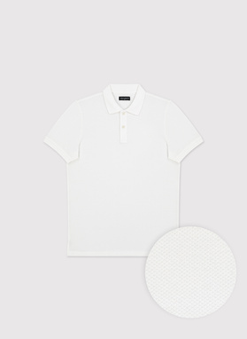 Białe bawełniane polo męskie