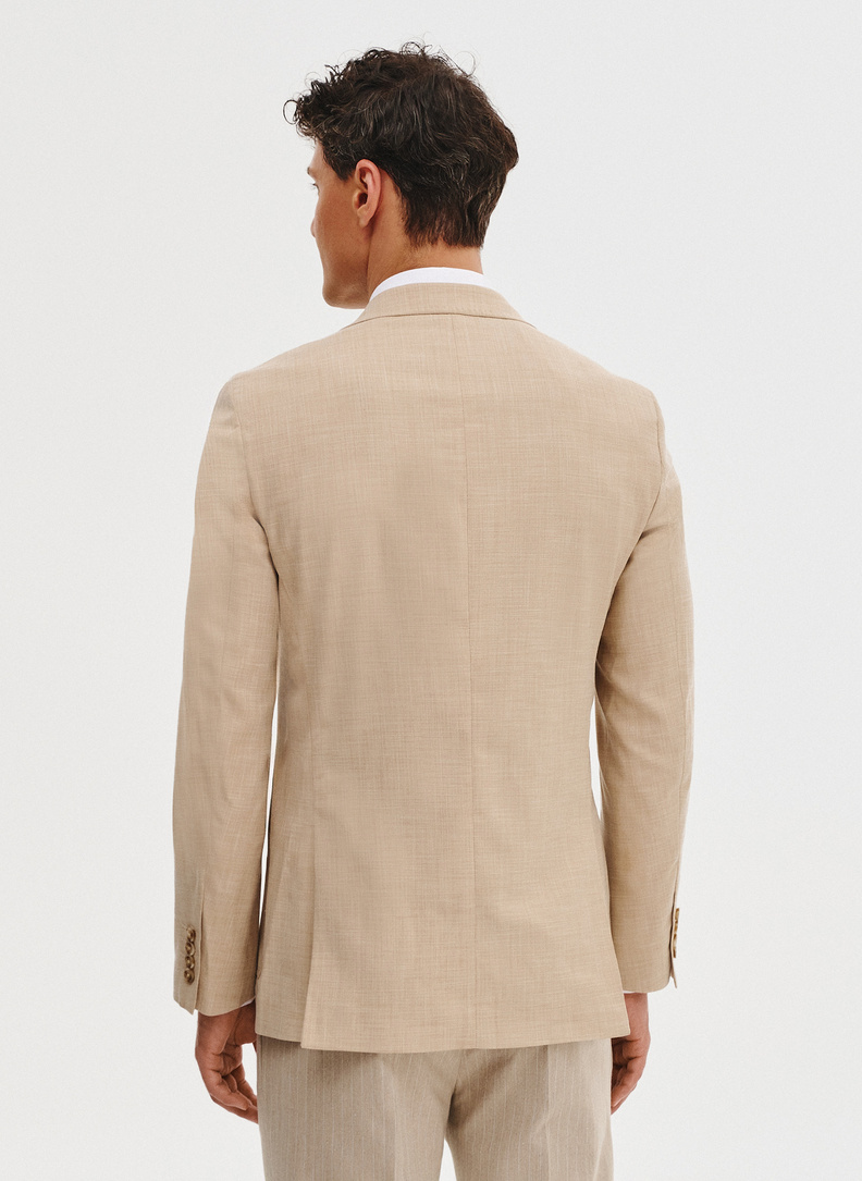 Casualowa marynarka męska w kolorze beżowym