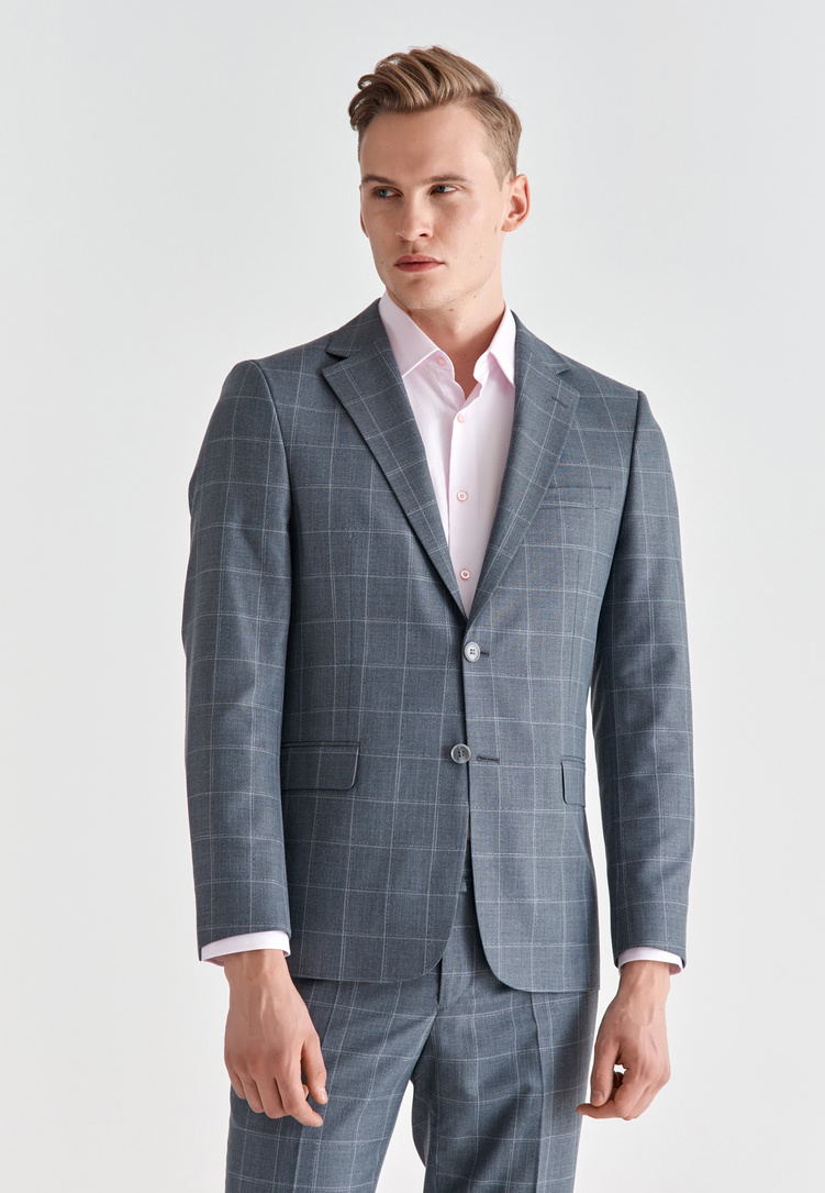 Szare spodnie garniturowe P21WF-6G-067-S