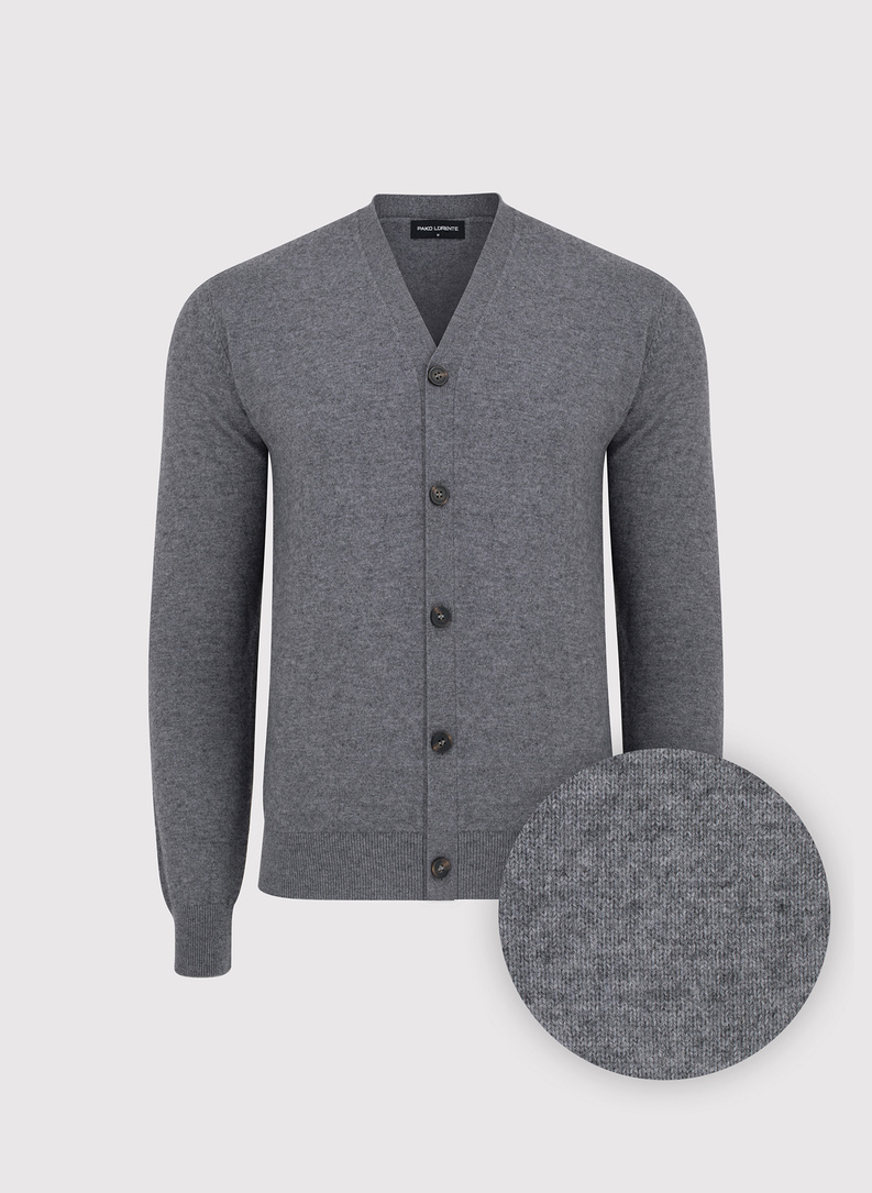 Męski kardigan w szarym kolorze