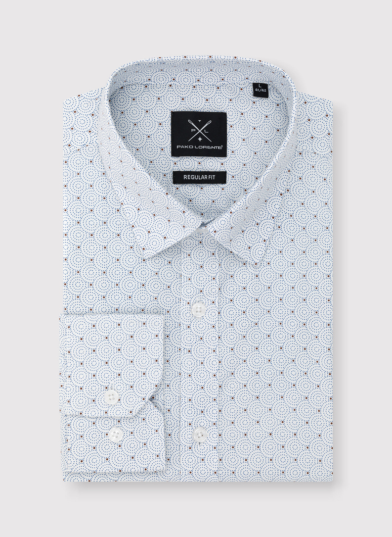 Koszula w kropki o kroju Regular 