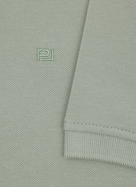 Oliwkowe męskie polo z bawełny