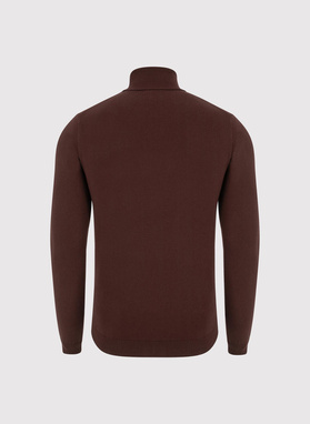 Brązowy gładki golf męski