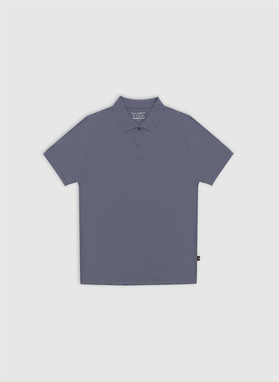 Niebieski t-shirt polo z bawełny