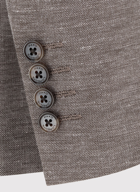 Brązowa marynarka z lnem