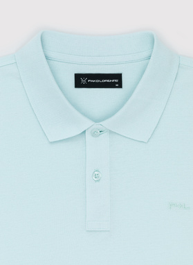 Gładki t-shirt polo w niebieskim kolorze