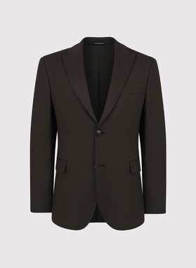 Brązowa jednorzędowa marynarka męska