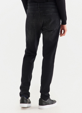 Czarne jeansowe spodnie męskie