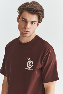 T-shirt brązowy C21WF-TX-054-A