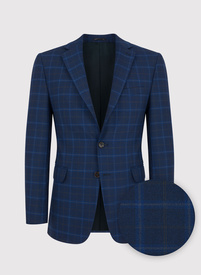 Kraciasta marynarka garniturowa z wełną