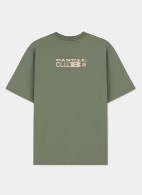 Zielony T-shirt z krótkim rękawem oversize C21SF-TX-002-Z