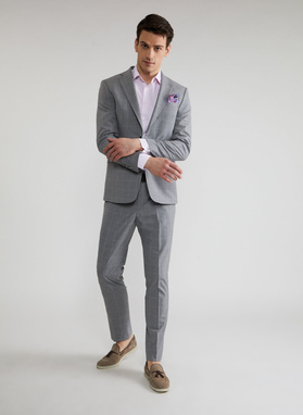 Szara marynarka garniturowa P22SF-3G-009-S-S