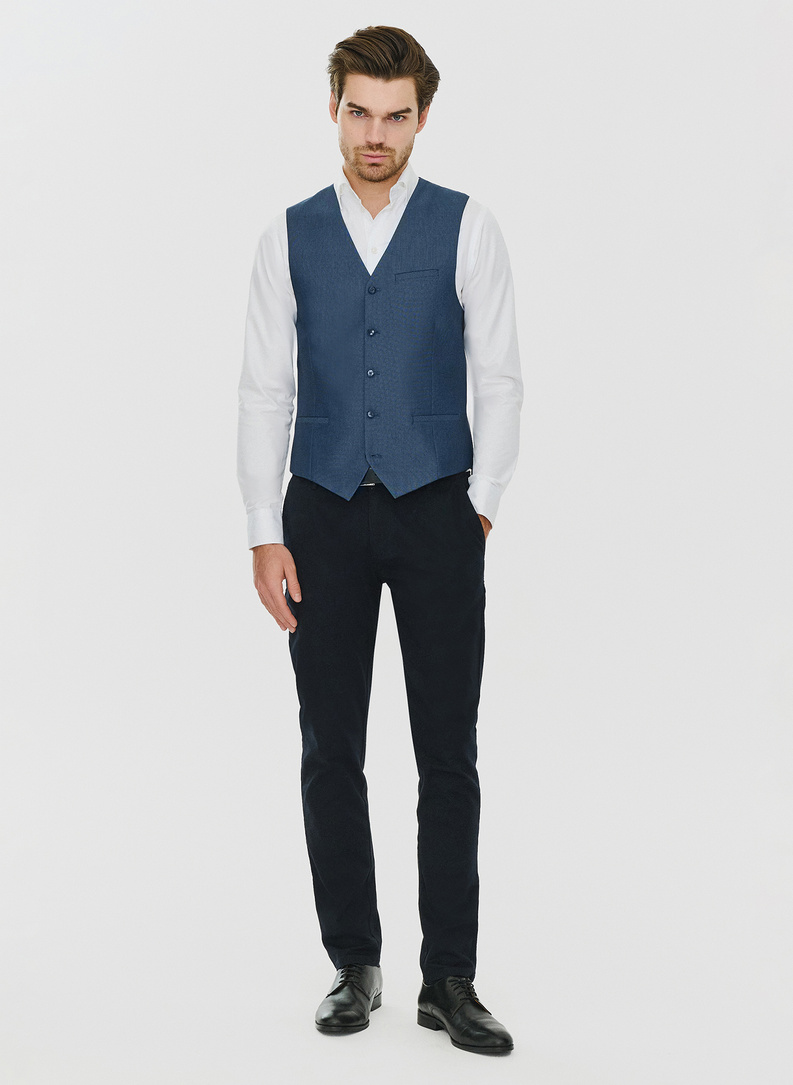 Granatowa kamizelka męska 