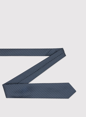 Granatowy krawat męski w drobny wzór