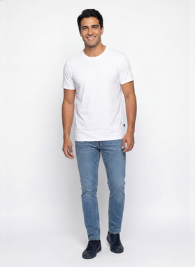 Biały t-shirt męski