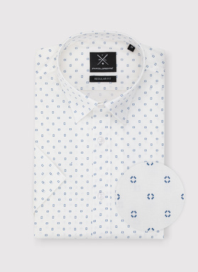 Koszula męska w niebieski mikrowzór