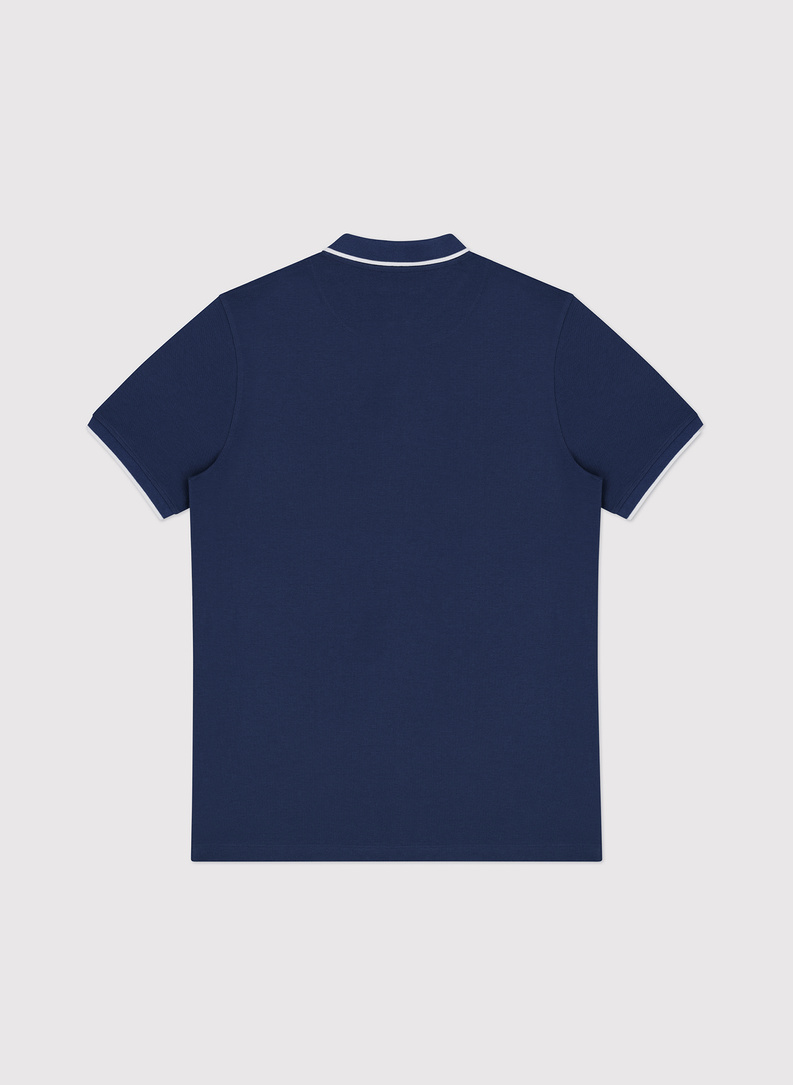 Granatowy t-shirt polo