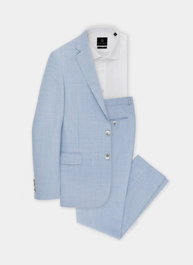 Niebieska marynarka garniturowa P22SP-3G-004-N-S