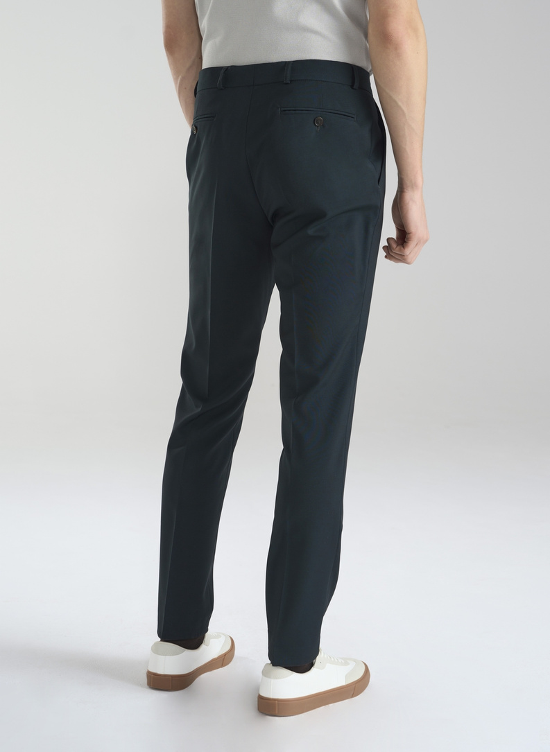 Wełniany zielony garnitur męski 