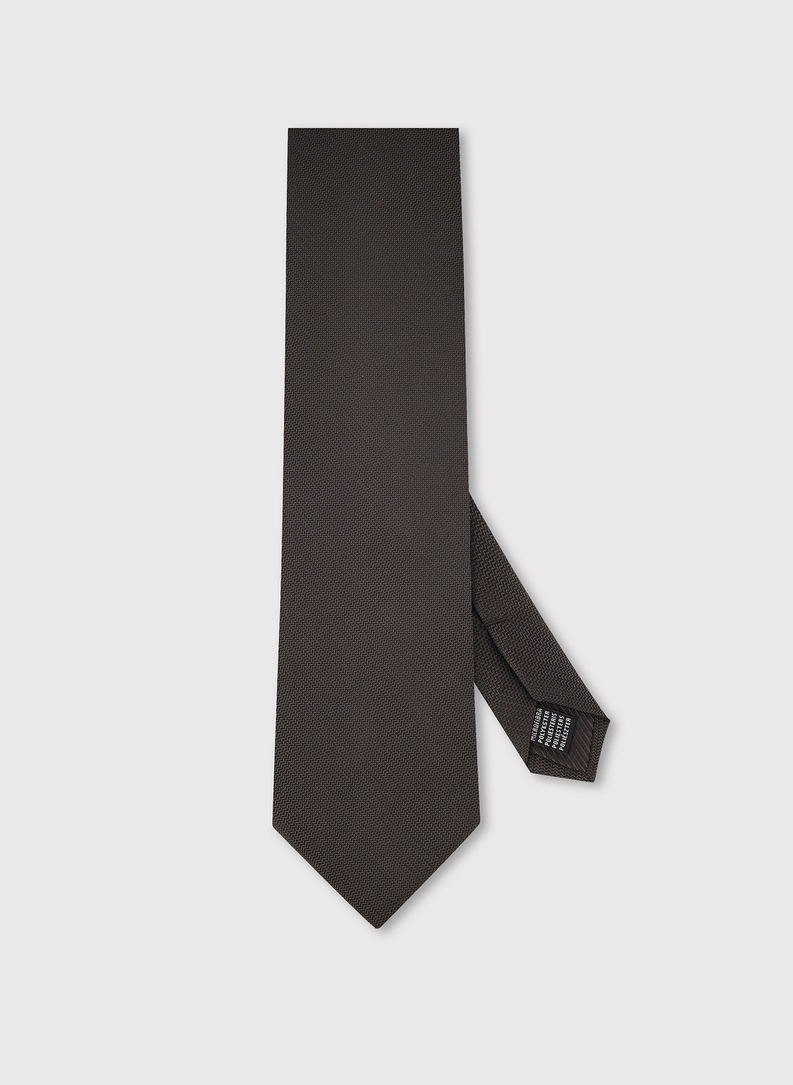 Ciemnobrązowy krawat męski