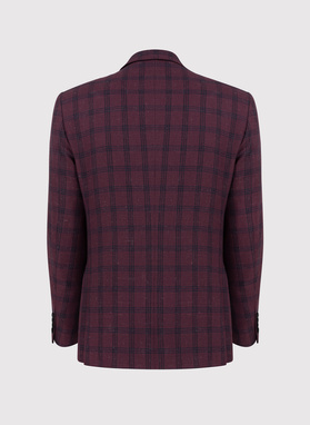 Bordowa marynarka casualowa