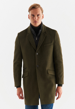 Płaszcz męski zielony P22WF-7X-009-Z-0